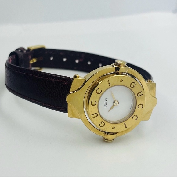 Gucci  Gold Quartz Brown Band Watch main image 6